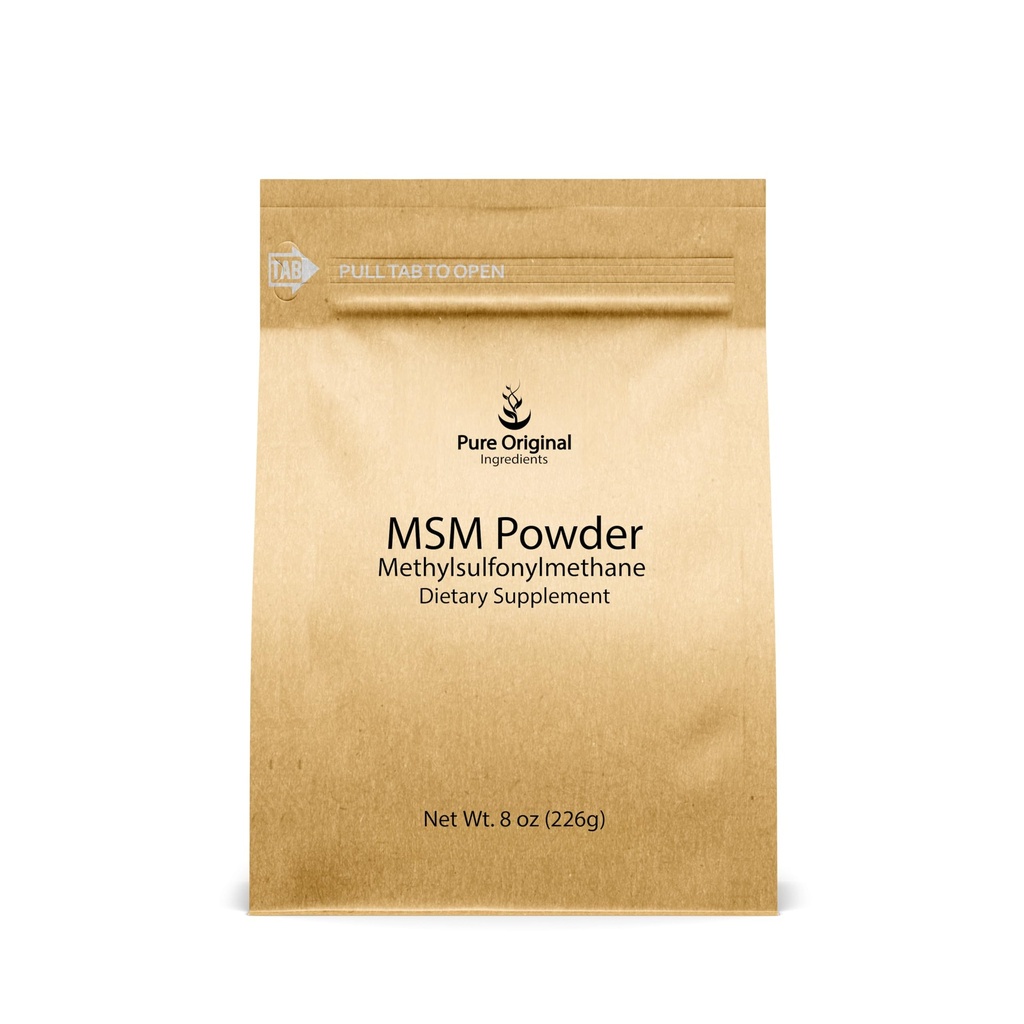 PURE ORIGINAL INGREDIENTI Methylsulfonylmethane (8 oz) MSM, zolfo naturale, supplemento dietetico
