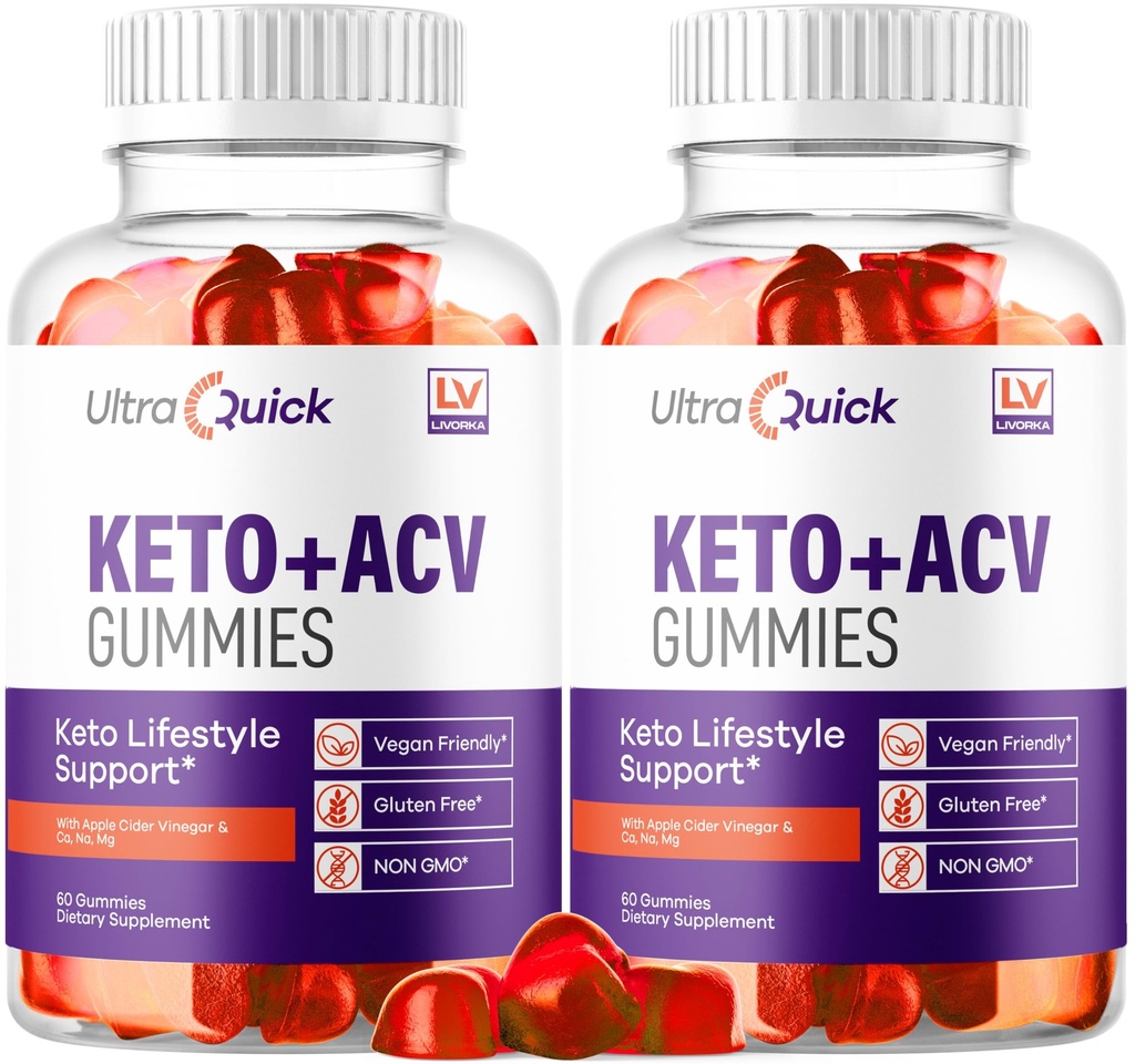 (2 Pack) Ultra Quick Keto ACV Gummies perdita di peso, Ultra Quick Keto ACV Gummies, UltraQuick Keto ACV Gummies, UltraQuick Keto Plus ACV Support Gummies, Ultra Quick Weight Loss Gummies per 2 mesi