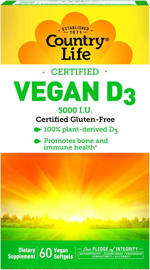 Paese Vita Vegan D3, 60 Conte
