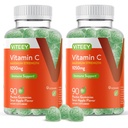 Viteey Chewable Vitamin C Gummies per adulti - 1050mg Massima resistenza Immune Supplemento di supporto - Vegan, Gluten Free - 180 Count