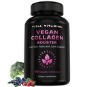 Vital Vitamins Vegan Collagen Booster - con acido silice e ialuronico - Integratori di collagene a base vegetale - Supporta capelli, pelle, unghie e giunti - 60 capsule