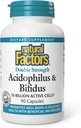 Fattori naturali, Acidophilus & Bifidus Doppio Forza, Formula Probiotica e Prebiotica, 90 capsule
