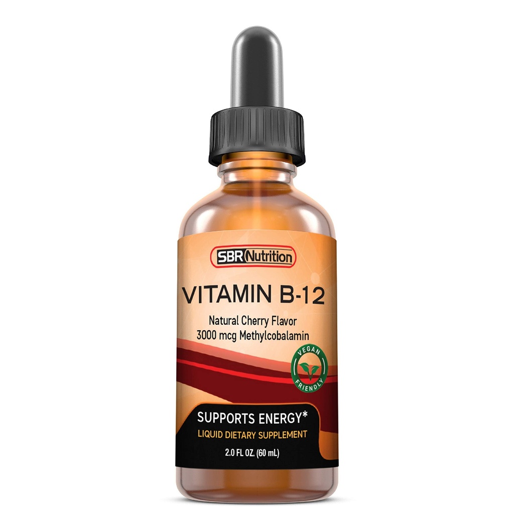 Vitamina B12 gocce liquide sublinguali - Methylcobalamin, VIT B 12 Supporta energia, Assorbimento massimo, 3000mcg Per Serving, 60 Serve, Non OGM, Vegan Friendly, Prodotto negli Stati Uniti