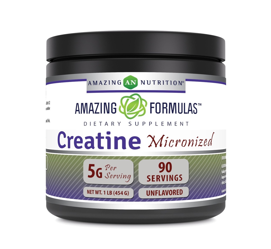 Incredibile formulas Micronized Creatine Monohydrate Powder Supplement | 5000 mg Per Serving | Ideal Pre & Post Workout Supplement | Made in USA (1 LB, Unflavored)