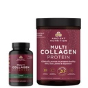 Antica nutrizione multi collagene capsule avanzate, magra, 90 conte + polvere proteica multi collagene, non aromatizzata, 45 porzioni