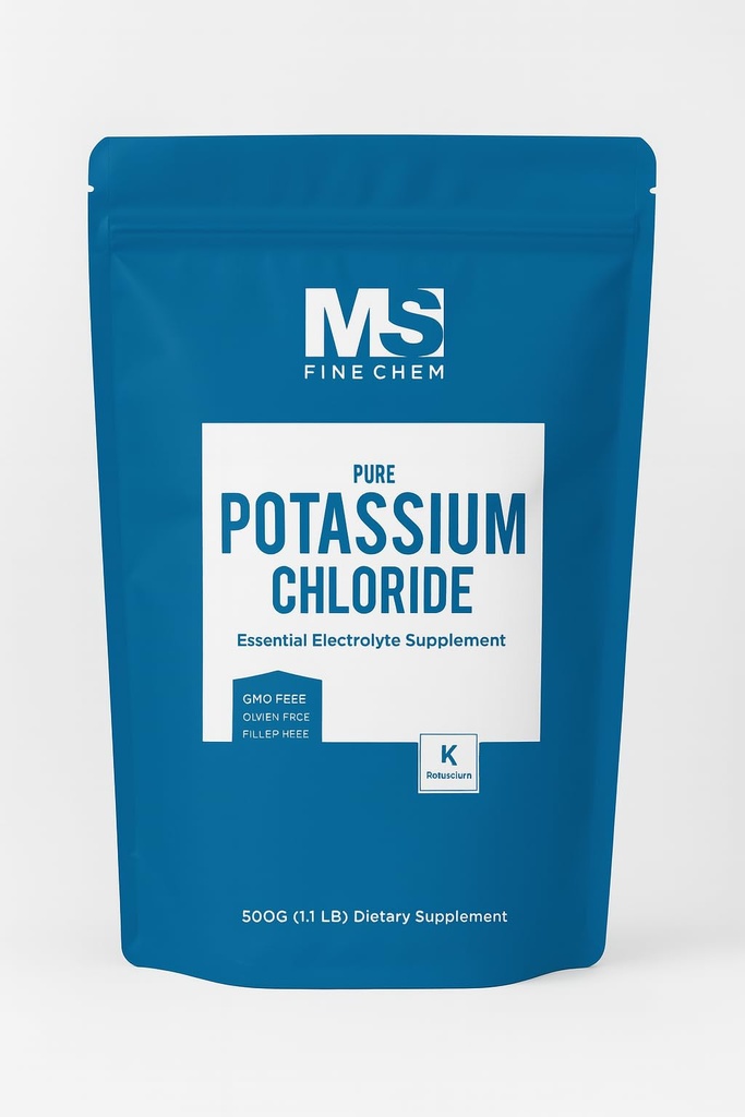 Polvere di cloruro di potassio - 500 grammi - 1,1 lb - Polvere di supplemento di potassio, sostituto di sale del cloruro di potassio, sale di potassio - senza glutine, 200 mg per porzione