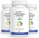 Fissina Liposomica con Quercetin Supplementi 1200 mg per porzione, polifenoli ad alto assorbimento Antiossidanti per le donne, maschio, non OGM, senza glutine, 3 bottiglie-180 Softgels