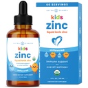 Gocce di zinco liquido di NutraChamps per bambini, gocce di zinco ioniche potenziate con vitamina C per bambini, senza zucchero 4 oz, Vegan & non OGM, Tangerine, 60 Servings, 2 mesi di alimentazione