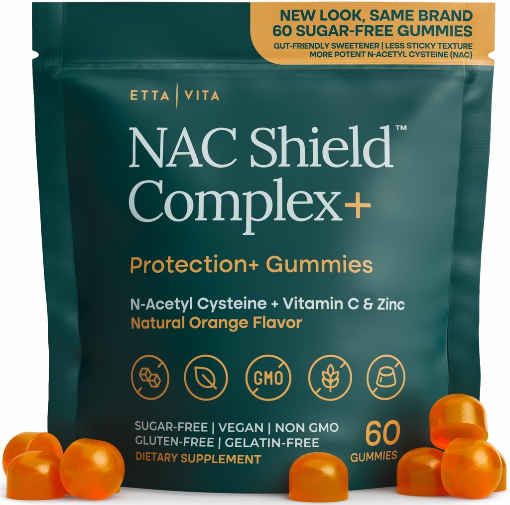 Zucchero-Free NAC Gummies (complesso di supporto immunitario) N-Acetil Cysteine, Vitamina C & Zinc - Supporta la salute respiratoria, fegato Detox & Cleanse, Funzione renale, NAC Supplemento per bambini e adulti - Vegan