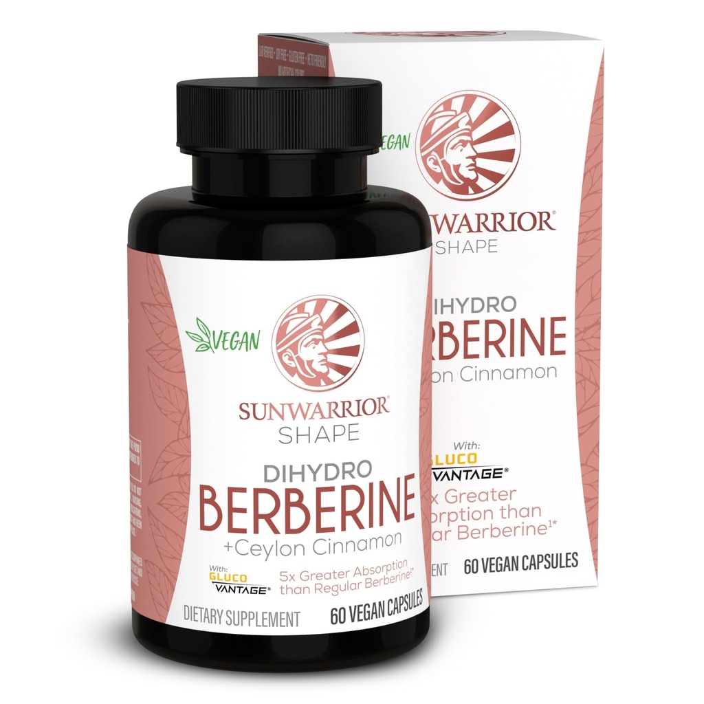 Sunwarrior Berberine Supplemento Ceylon Cinnamon DihydroBerberine Capsule 60 Conte Bottiglia 30 Serve