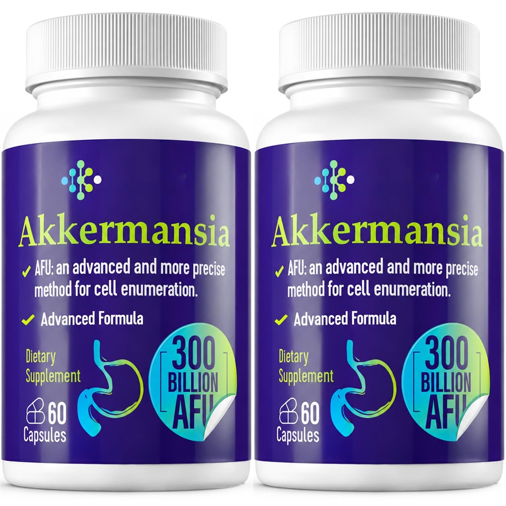 300 miliardi di AFU Akkermansia Probiotico per le donne e gli uomini, Akkermansia Muciniphila per la produzione più GLP-1, Digestivo, Gut & Immune, Gut Digestive Lining Function, 120 conte