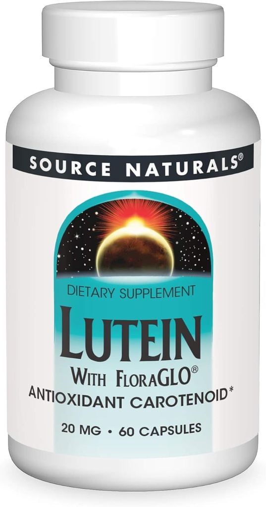 Fonte Naturals Lutein con FloraGLO 20 mg Carotenoide Antiossidante - 60 capsule