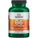 Swanson B6 Pyridoxine - Integratore di vitamina Promuovere il metabolismo della salute e dell'energia cardiovascolare - Formula naturale Promuovere il benessere generale - (250 capsule, 100 mg ciascuno)