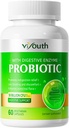 Probiotici per le donne e gli uomini - Probiotici 50 miliardi CFU 18 Strains & 5 Enzimi digestivi per la salute del fegato, Immune - Probiotici Capsule Supporti Gas & Bloating, Naturale, Non OGM, Gluten Free, 60ct