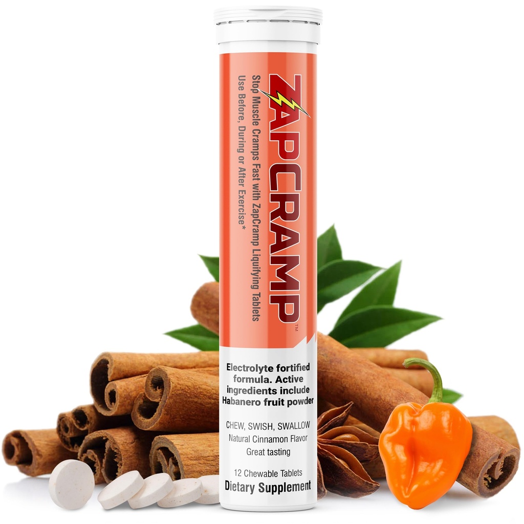 Fermare le gru muscolari velocemente con la capsaicina da Habanero Fruit Powder Liquifying Chewable Tablets con elettroliti per corpo e gambe Cramps Rilievo- 12 compresse
