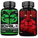 ONL Testosterone Booster Bundle - GORIL-X & Bull Blood | Aumentare la resistenza, Stamina & Energy | con Horny Goat Weed, Maca, Tongkat Ali, Tribulus - 120 capsule