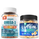 Zucchero gratis Lutein 20mg 40mg & Vegan Omega3 Gummies 1280mg
