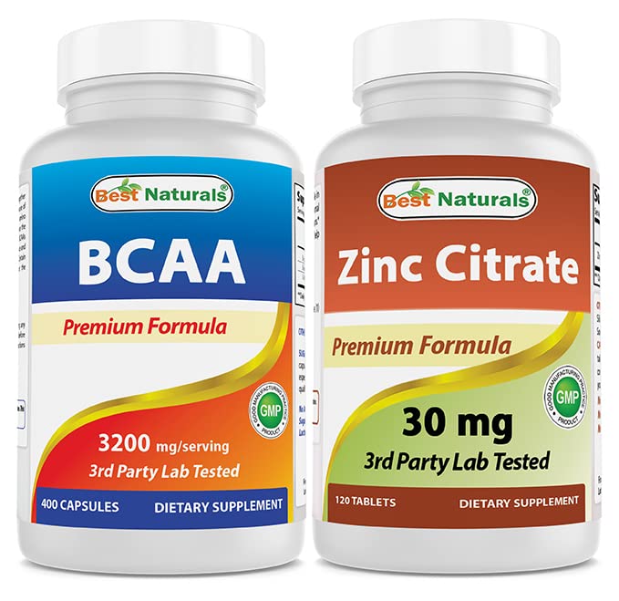 Migliori naturali BCAA 3200mg & Zinc Citrate 30 mg
