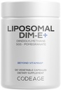 Codeage Liposomal DIM Supplemento - 4 mesi Fornitura di Vitamine DIM e SGS, Melograno, Broccoli, Vitamina E Isomeri Tocoferoli Alfa Beta Gamma Delta - Formula Liposomal - Gluten-Free - 120 capsule