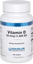 Douglas Laboratories Vitamin D 25 mcg (1,000 IU) - D3 Vitamina - Per il supporto immunitario, Salute e Salute dei Denti * - D Vitamina come Cholecalciferol - 100 compresse