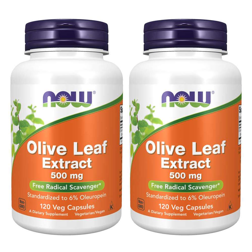 Ora Foods Olive Leaf Extract 500mg Standardizzato al 6% Oleuropein, 120 Vcaps (2 Confezione)