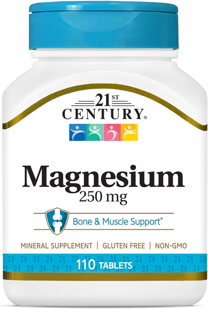 21 ° secolo Magnesio 250 mg compresse, 110 conte