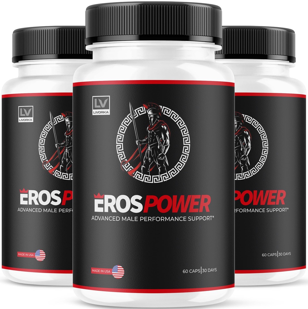 (3 Pack) Eros Power Supplement - Eros Power Supplement per gli uomini, Eros Power, Eros Powder Supplement, ErosPower Advanced Formula, Eros Power Capsules For Men, Eros Power Pills, 180 capsule per 3 mesi