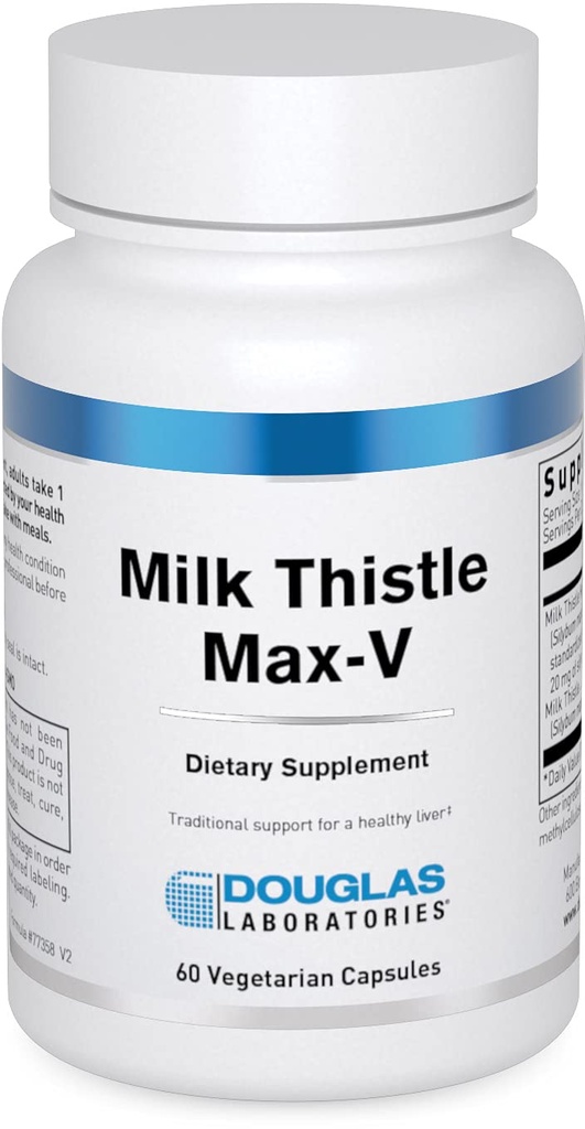 Douglas Laboratories Milk Thistle Max-V | Estratto di erbe standardizzato per il supporto al fegato | 60 capsule