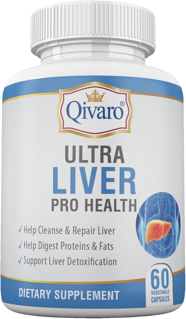 Ultra Liver Pro Health - Integratore di supporto per la salute del fegato con i semi di cardo del latte, Estratto di foglie di carciofo & Dandelion - Supporto antiossidante & Detox - 60 capsule vegetali