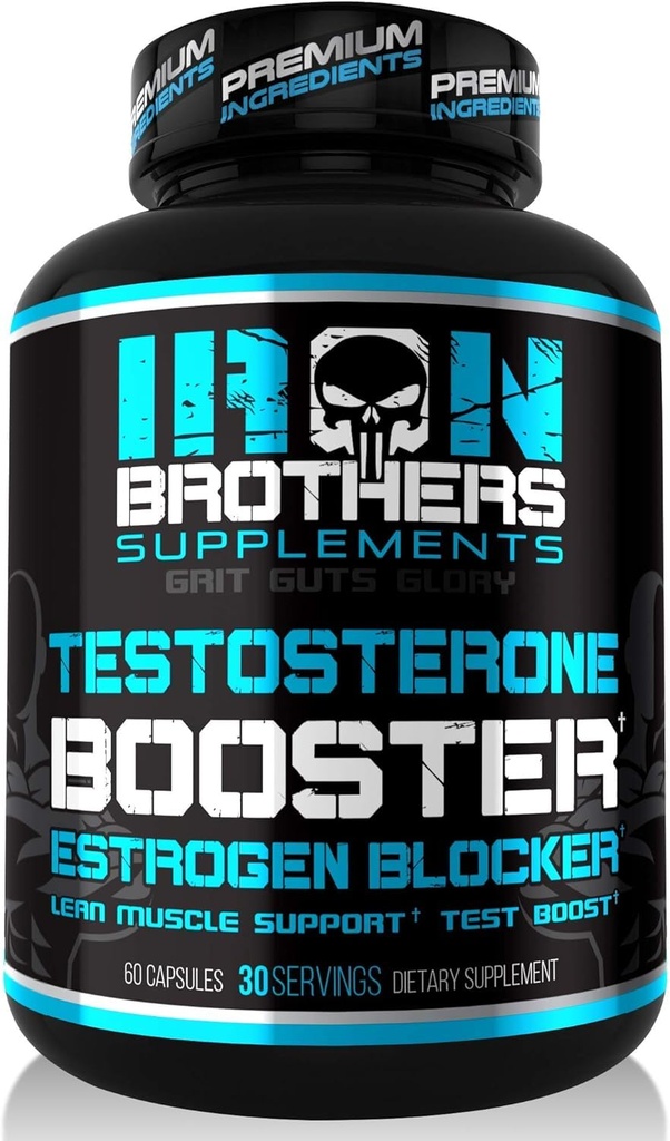 Testosterone Booster per gli uomini con blocco di estrogeni - integratore naturale anti-estrogeno per aumentare libido & forza - aumentare la crescita del muscolo e perdita di peso - Indole 3 Carbinol & Tribulus -60 capsule