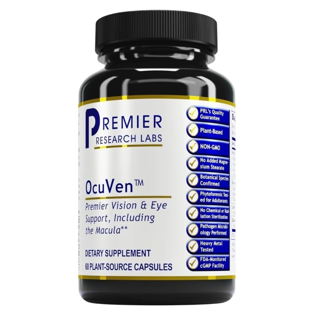 Premier Research Labs OcuVen - Lutein e Zeaxanthin Supplemento, Vitamine degli occhi, Integratori per la salute degli occhi per adulti e anziani, Integratori di visione, Salute Maculare, Cura degli occhi - 60 capsule vegetariane