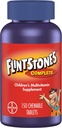 Flintstones Chewable Kids Vitamine, Multivitaminico completo per bambini e bambini con ferro, calcio, vitamina C, vitamina D e altro, 150ct
