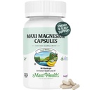 Maxi Salute Magnesio Capsule - Produzione Energetica - Muscle & Nerve Health - Bone Support - Magnesio Supplemento da Magnesio Ossido, Magnesio Glycinate Chelato e Magnesio Citrato - 90 Contare da Maxi Salute