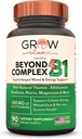 crescere la vitamina Oltre B1 Complesso - Allithiamine Vitamina Naturale B1 Supplemento con B-Vitamina Essenziale, Thiamin, Niacin, Biotina, Magnesio & Più - Supporta Energia, Mood & Nervous System - 90 Capsule