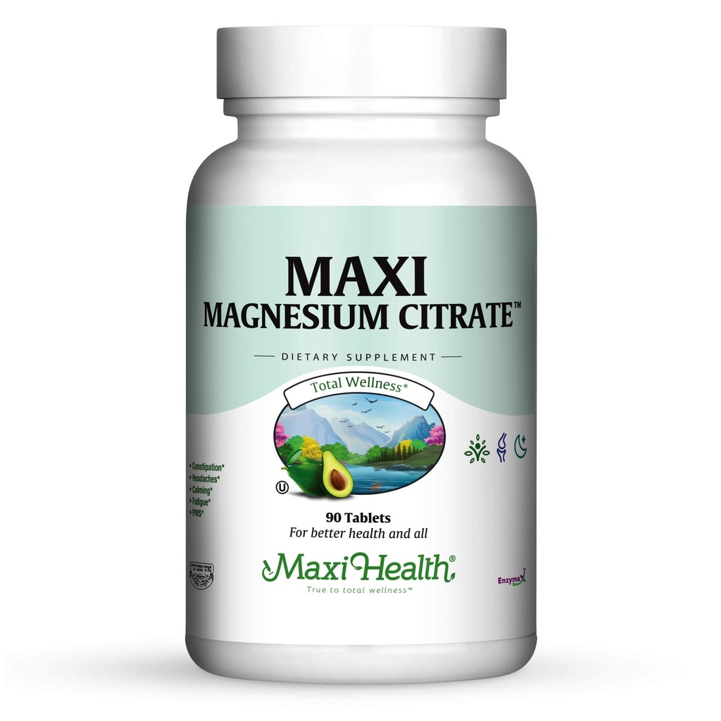 Maxi Salute Maxi Magnesio Citrato Supplemento, 90 Conteggio (MCT)