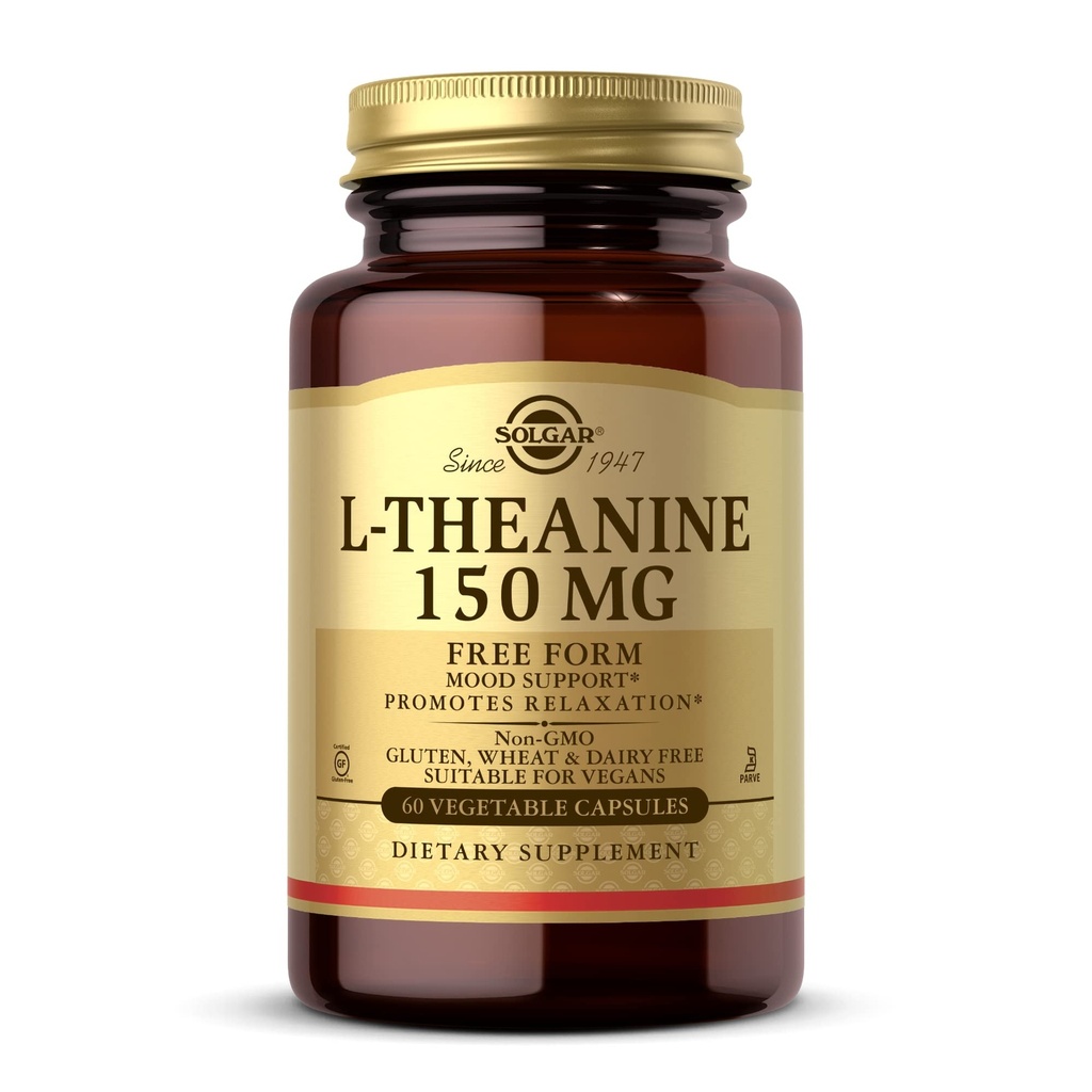 Solgar L-teanina 150 mg - 60 capsule vegetali - promuove il relax - Non OGM, Vegan, Kosher & Gluten Free - 60 Serve