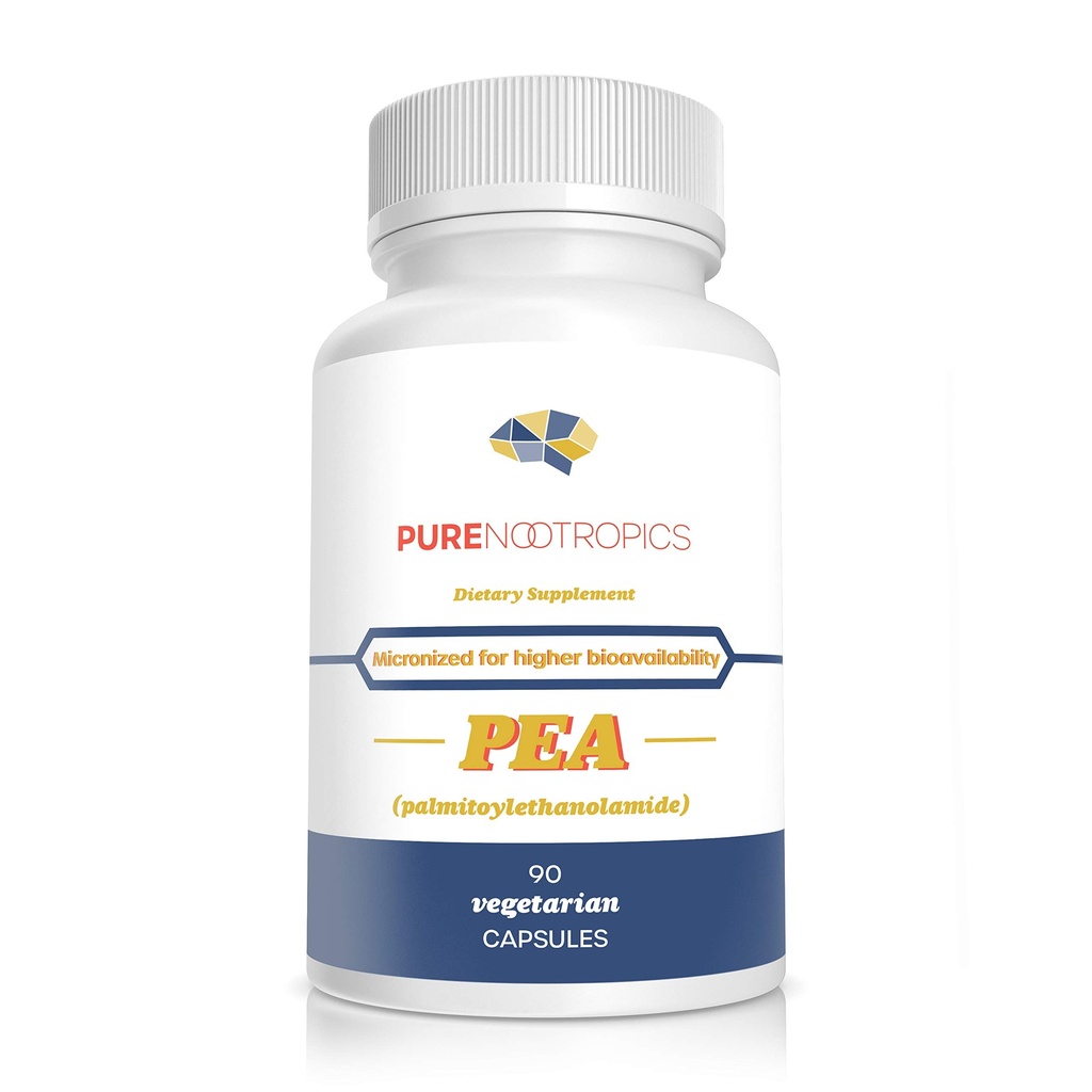 Pure Nootropics - Palmitoylethanolamide (Micronized Pea) 400 mg capsule | 90 Veg Caps Value Pack | Supports Relief from Occasional Discomfort | Supports Immune System