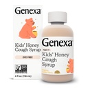 Sciroppo di tosse di miele biologico di Genexa Kids, Dye Free, 0% Additivi artificiali, Rimedio di tosse per bambini per bambini 2-11, Sapore di miele naturale rilassante, Gluten Free, & Non-GMO 4 fl oz