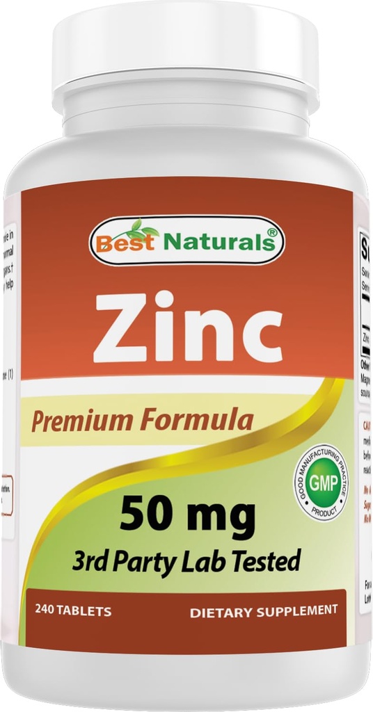 Migliori naturali zinco supplemento come zinco Gluconate 50mg 240 compresse - Supporto immunitario