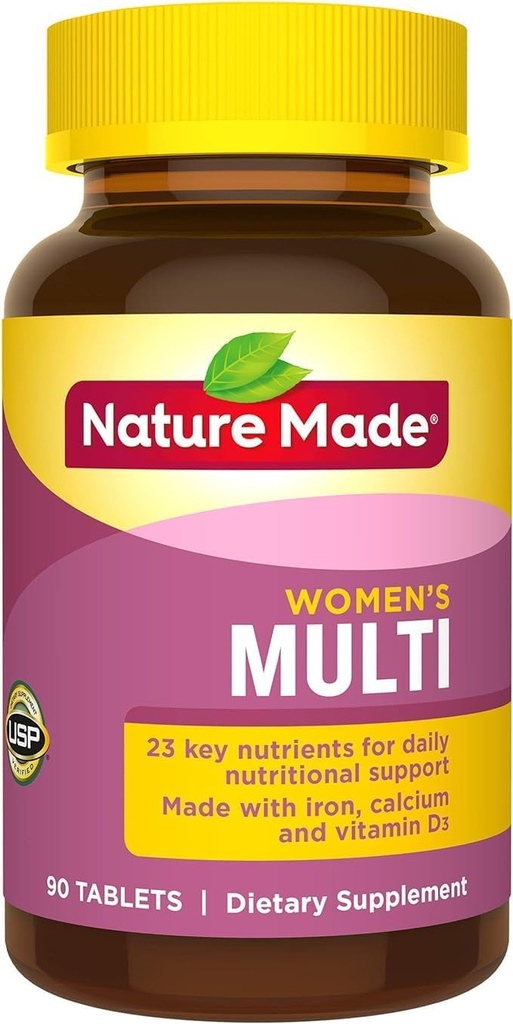 Tavole Multivitaminiche da donna, 90 Conte per il supporto nutrizionale giornaliero† (Packaging May Vary)