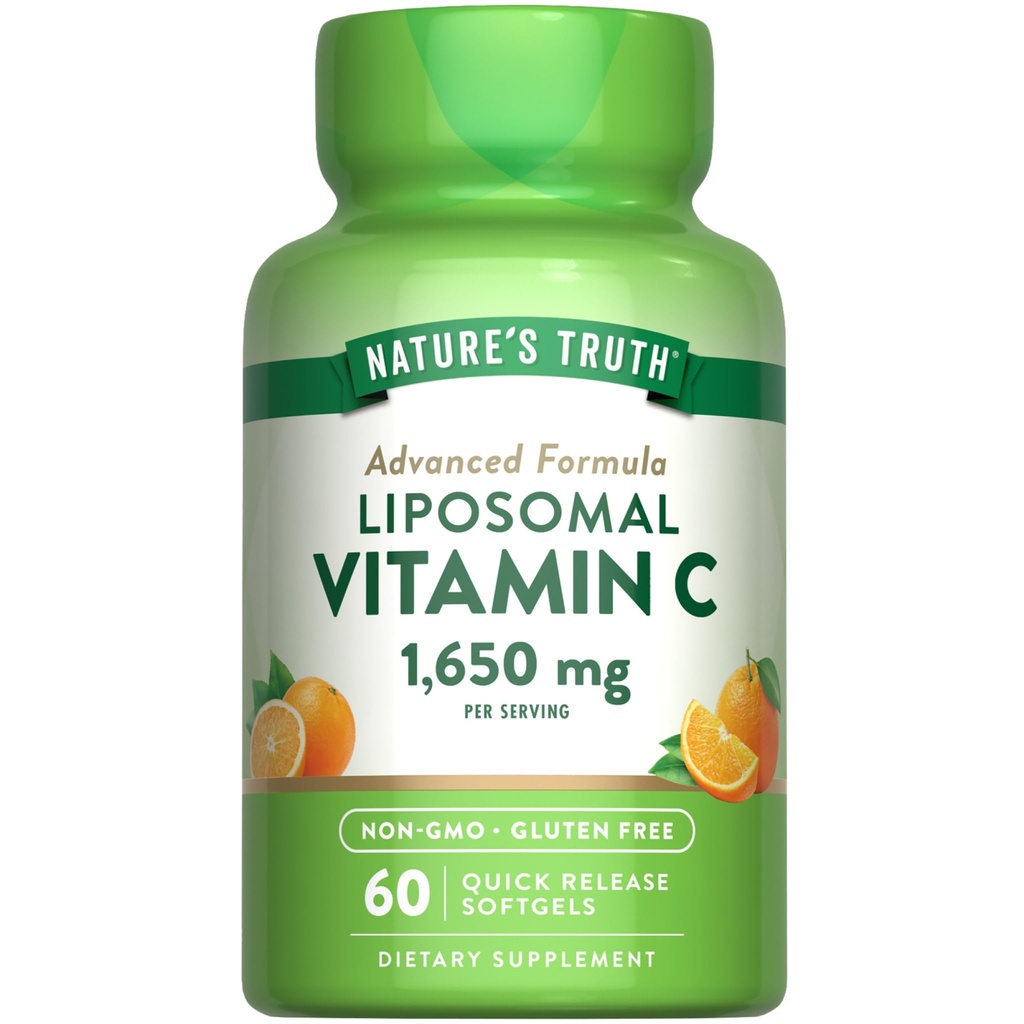 La Verità della Natura Vitamina Liposomica C | 1650mg | 60 Softgels | Non-GMO & Gluten Supplemento gratuito