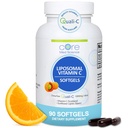 Vitamina Liposomal C 1000mg da Nucleo Med Scienza, 90 Softgels - Non OGM Natural Liposomal Vitamina C Supplemento che promuove la pelle sana - Sistema immunitario Booster per adulti, Supporta la formazione di collagene