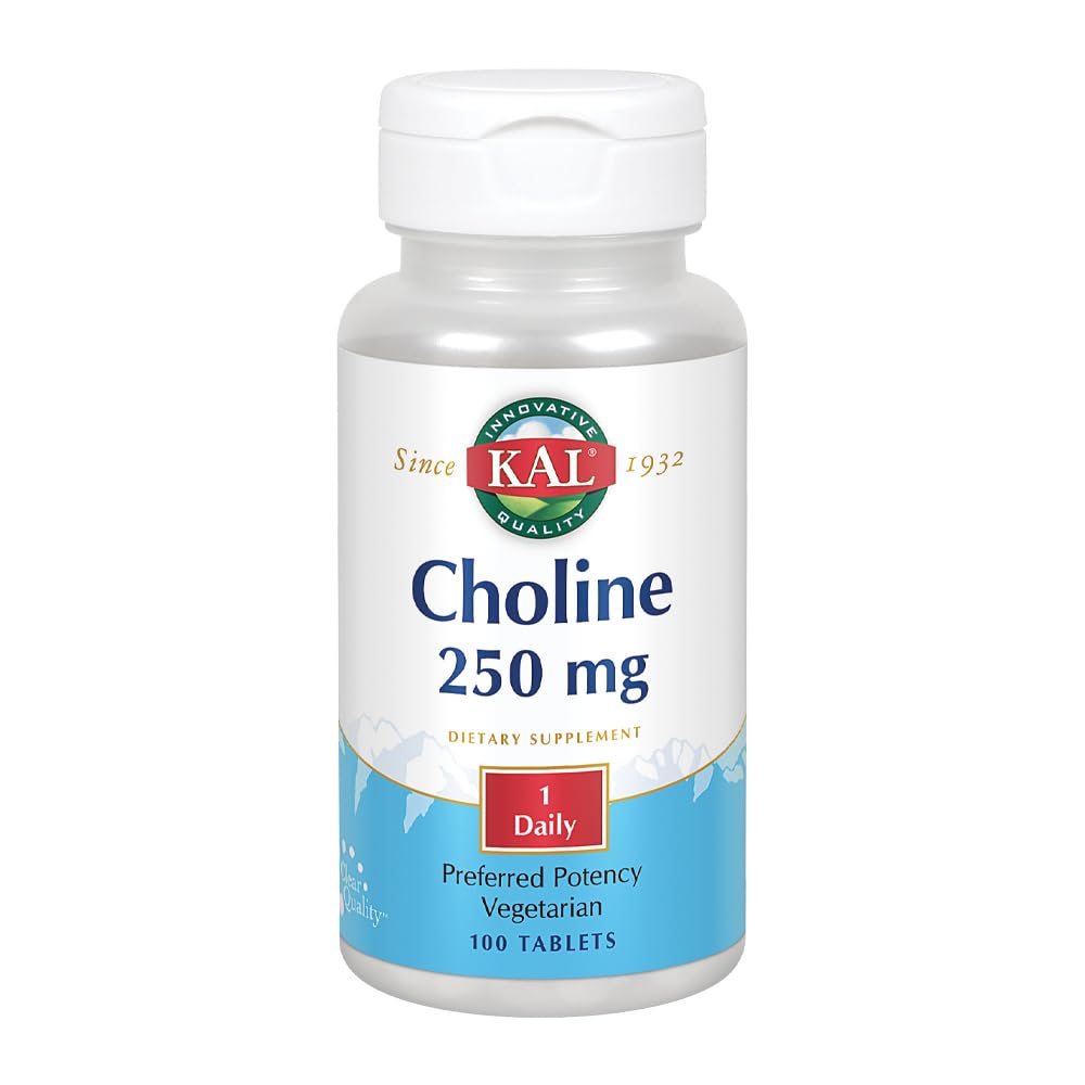 Tavole KAL Choline, 250 mg, 100 Conte