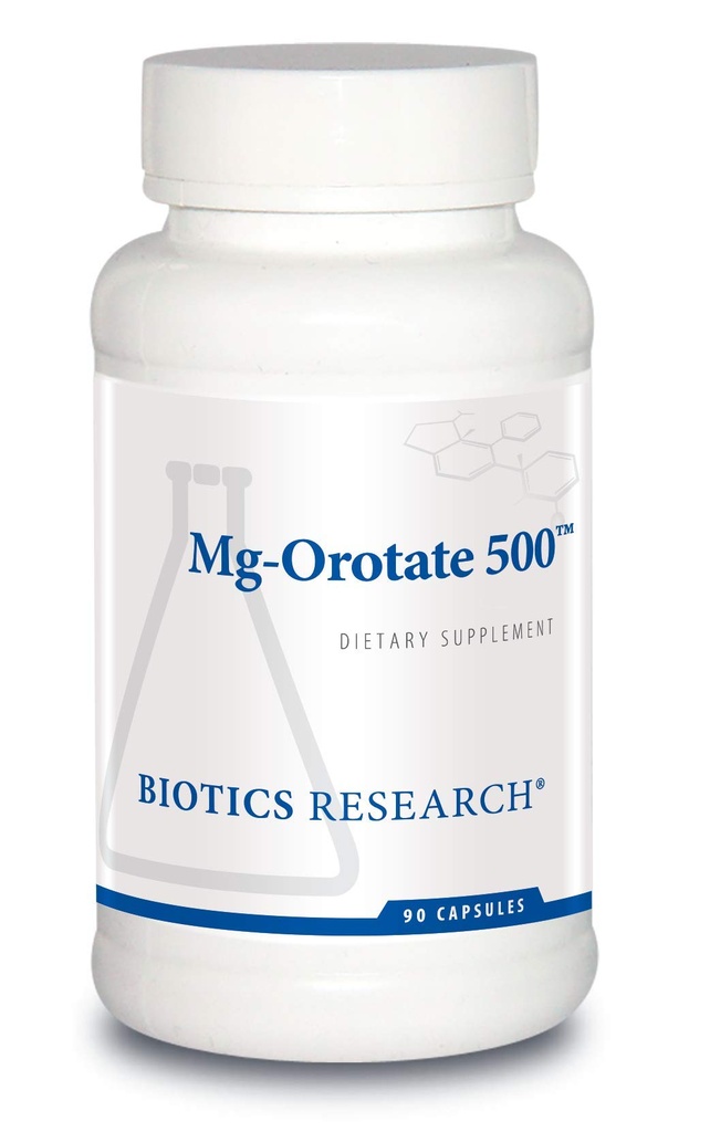 Biotics Research Mg Orotate 500mgTM Magnesio Orotato - 2 capsule per porzione (1000mg) - Supporto cardiovascolare Salute cardiaca, Rilassamento generale, Migliora sonno e rilassamento muscolare - 90 Caps