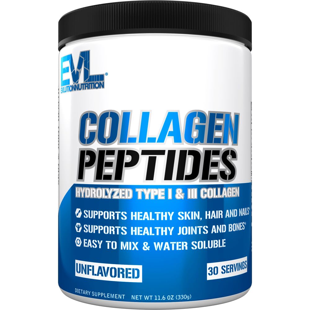 Polvere di peptidi di collagene di evluzione, Collage idrolizzato Premium per sostenere pelle sana, capelli, ossa, articolazioni, unghie e altro (30 porzioni)