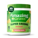 Digerimento della miscela di erbe: Super Greens Powder Smoothie Mix per il supporto della digestione con Spirulina organica, clorella, polvere di radice di barbabietola, enzimi digestivi e probiotici, 30 Serve