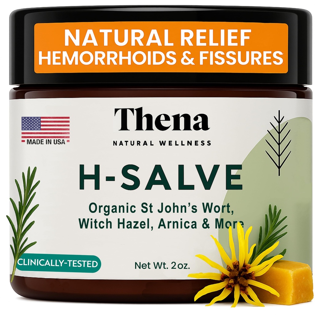 Trattamento emorroide intenso 100% naturale emorroide crema & Fissure Ointment Control Organic Lavender Arnica Witch Hazel Fast Healing Massima resistenza, meglio con Thena Sitz Bath Soak per le donne Uomini