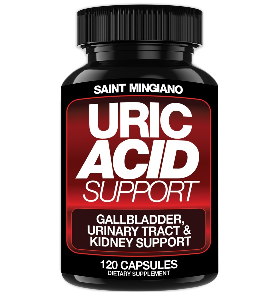 Flush acido urico per il supporto Gout - 120 capsule - Supporta la pulizia del rene Detox & Repair, Gallbladder & Urinary Tract Issues - Essenziale per il supporto Detox & Joint - Estratto di mirtillo