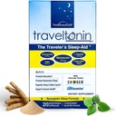 Aiuto al sonno di viaggio | Get Jet Lag Relief, sonno riposante, supporto immunitario | Volo, Hotel Essential | 5-in-1 Formula w/Melatonin, Ashwagandha, L-teanina, GABA, Lemon Balm | 20 capsule | Blister Packs