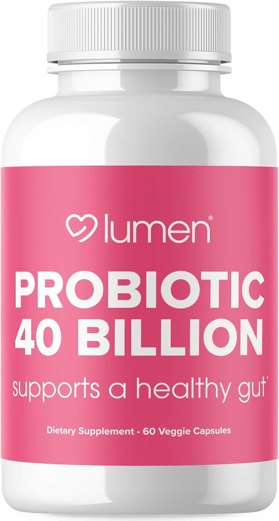 Probiotici Lumen Naturals 40 miliardi di CFU | Probiotici per le donne e gli uomini | Supporta la digestione, Gut Health & Immune System with Digestive Enzymes - 60 Veggie Count